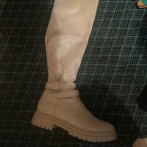 Brand new never worn womens grey riding boots